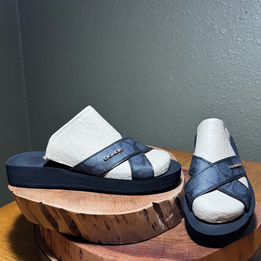 COACH JANINE SIGNATURE SANDALS - Picture 2 of 15